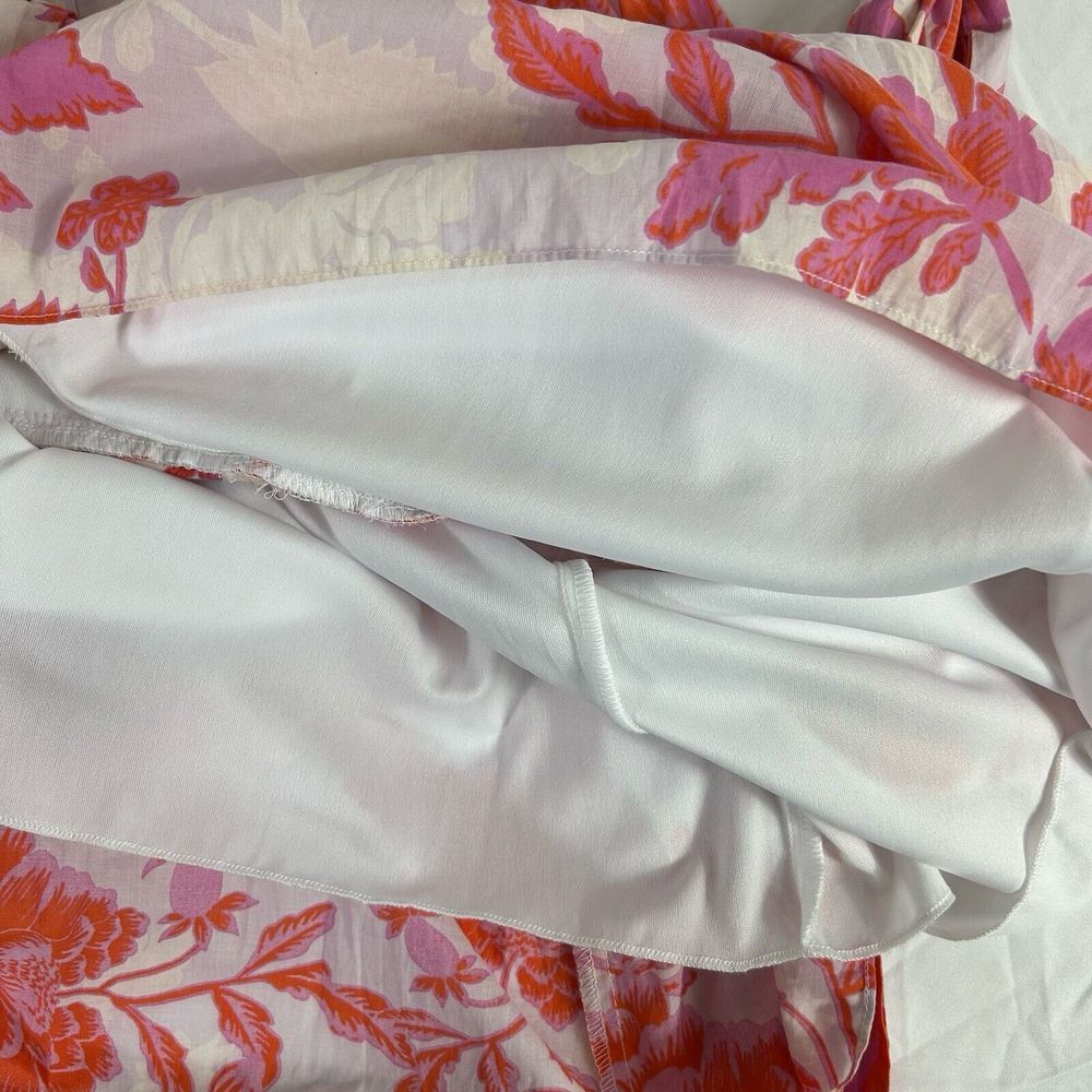 Premier Amour Womens Short Sleeve Floral Fit +‎ Flare Dress Pink Orange 16 NWT - Picture 5 of 13